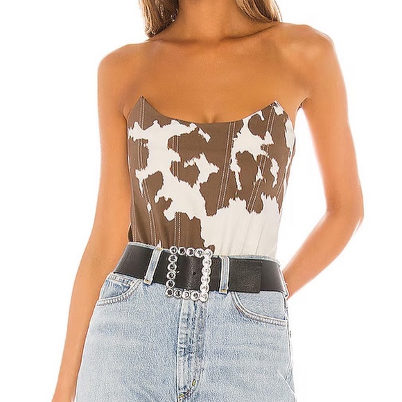 Miaou cow print corset. XS. - Picture 1 of 3
